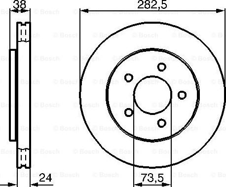 BOSCH 0 986 478 983 - Гальмівний диск autozip.com.ua