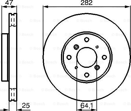 BOSCH 0 986 478 982 - Гальмівний диск autozip.com.ua