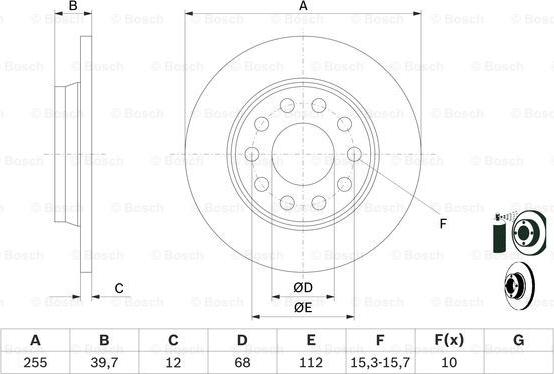 BOSCH 0 986 478 987 - Гальмівний диск autozip.com.ua