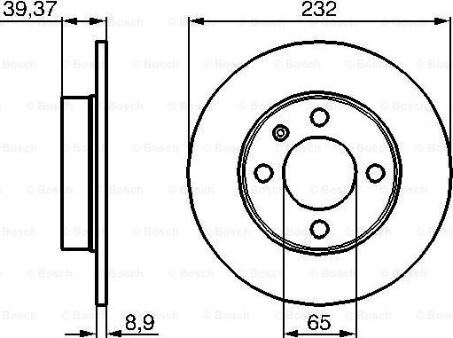 BOSCH 0 986 479 C67 - Гальмівний диск autozip.com.ua