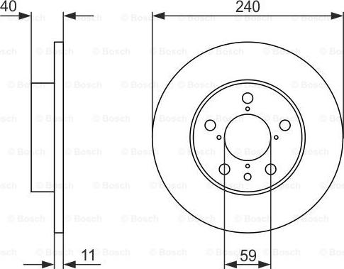 BOSCH 0 986 478 444 - Гальмівний диск autozip.com.ua