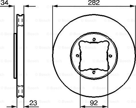 BOSCH 0 986 478 448 - Гальмівний диск autozip.com.ua