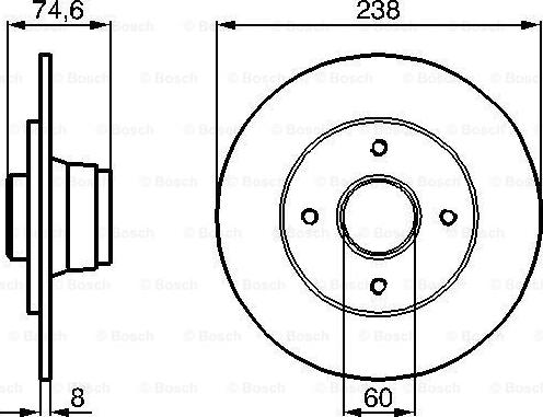 BOSCH 0 986 478 442 - Гальмівний диск autozip.com.ua