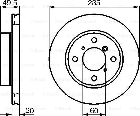 BOSCH 0 986 478 450 - Гальмівний диск autozip.com.ua