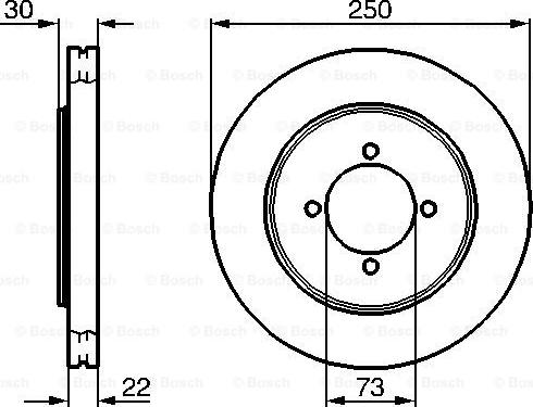 BOSCH 0 986 478 458 - Гальмівний диск autozip.com.ua