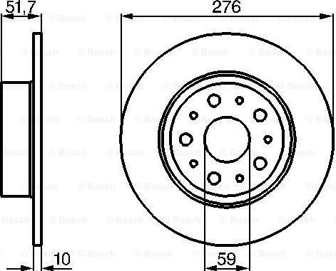 BOSCH 0 986 478 463 - Гальмівний диск autozip.com.ua