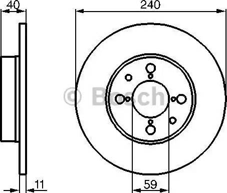 BOSCH 0 986 478 462 - Гальмівний диск autozip.com.ua