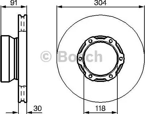 BOSCH 0 986 478 406 - Гальмівний диск autozip.com.ua