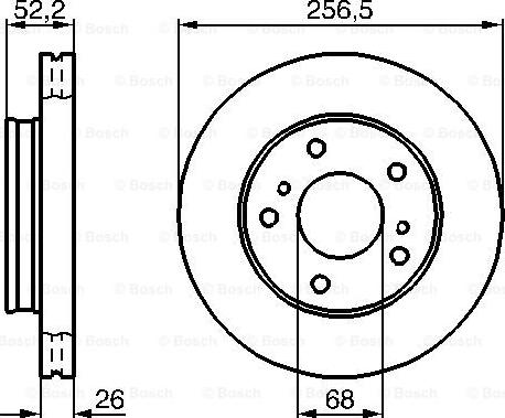 BOSCH 0 986 478 485 - Гальмівний диск autozip.com.ua