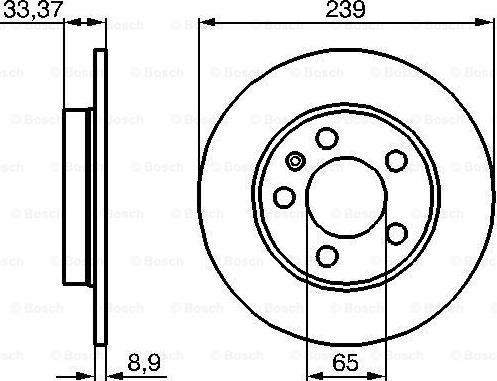 BOSCH 0 986 478 481 - Гальмівний диск autozip.com.ua