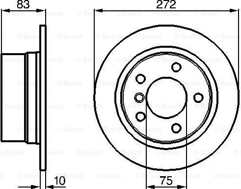 BOSCH 0 986 478 439 - Гальмівний диск autozip.com.ua