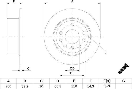 BOSCH 0 986 478 430 - Гальмівний диск autozip.com.ua