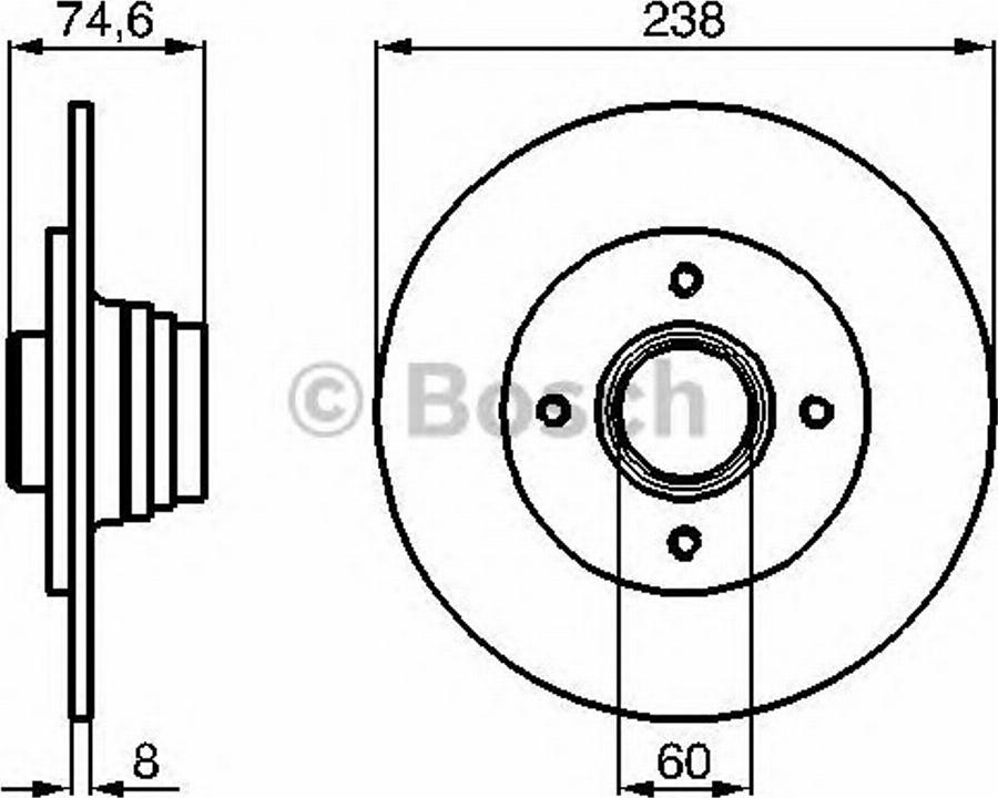 BOSCH 0 986 478 432 - Гальмівний диск autozip.com.ua