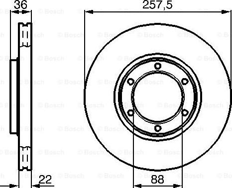 BOSCH 0 986 478 596 - Гальмівний диск autozip.com.ua