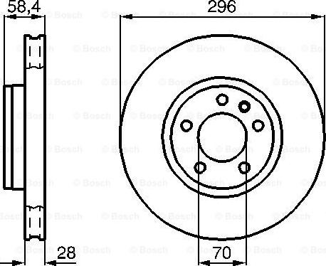 BOSCH 0 986 478 593 - Гальмівний диск autozip.com.ua