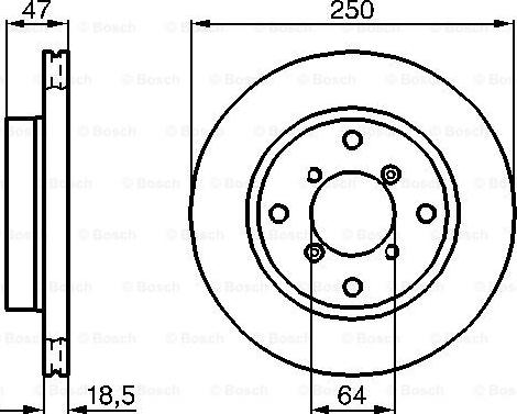 BOSCH 0 986 478 540 - Гальмівний диск autozip.com.ua