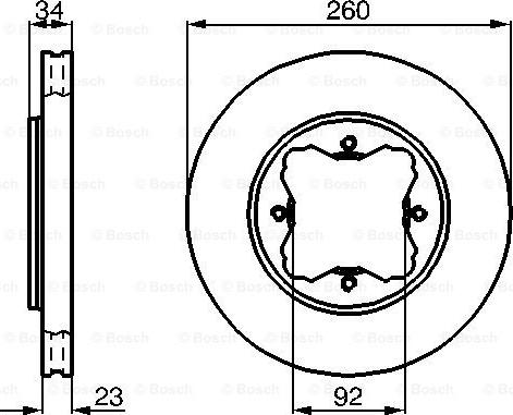 BOSCH 0 986 478 568 - Гальмівний диск autozip.com.ua