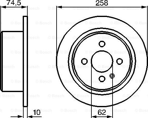 BOSCH 0 986 478 563 - Гальмівний диск autozip.com.ua