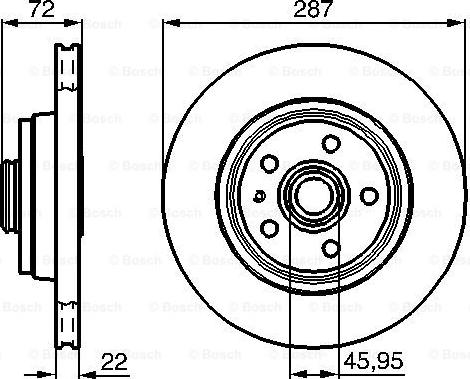 BOSCH 0 986 478 509 - Гальмівний диск autozip.com.ua