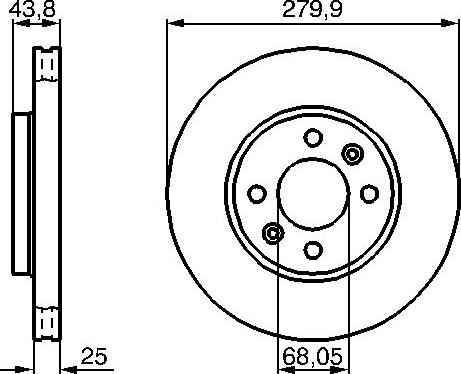 BOSCH 0 986 478 505 - Гальмівний диск autozip.com.ua