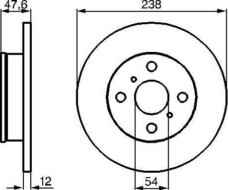 BOSCH 0986478506 - Гальмівний диск autozip.com.ua