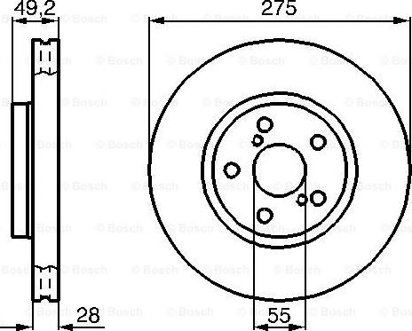 BOSCH 0 986 478 583 - Гальмівний диск autozip.com.ua