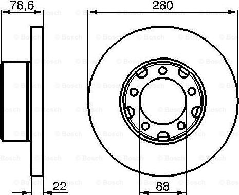 BOSCH 0 986 478 529 - Гальмівний диск autozip.com.ua