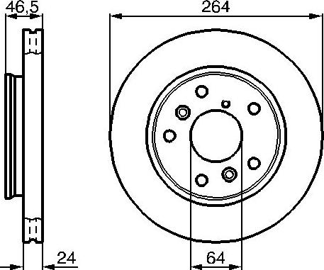 BOSCH 0 986 478 523 - Гальмівний диск autozip.com.ua