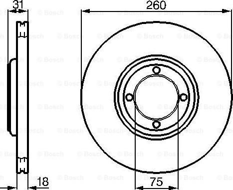 BOSCH 0 986 478 522 - Гальмівний диск autozip.com.ua