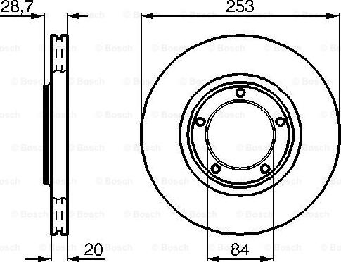 BOSCH 0 986 478 664 - Гальмівний диск autozip.com.ua