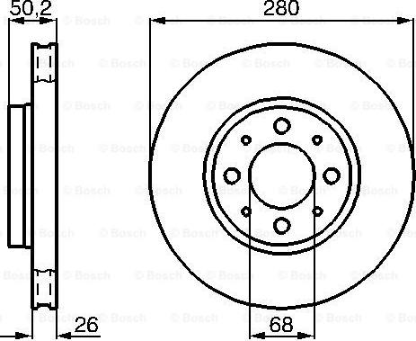 BOSCH 0 986 478 602 - Гальмівний диск autozip.com.ua