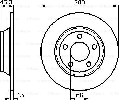 BOSCH 0 986 478 615 - Гальмівний диск autozip.com.ua