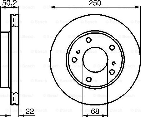 BOSCH 0 986 478 685 - Гальмівний диск autozip.com.ua