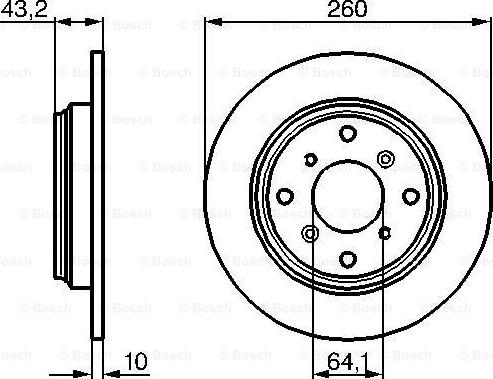 BOSCH 0 986 478 680 - Гальмівний диск autozip.com.ua