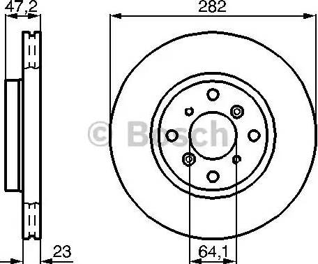 BOSCH 0 986 478 681 - Гальмівний диск autozip.com.ua