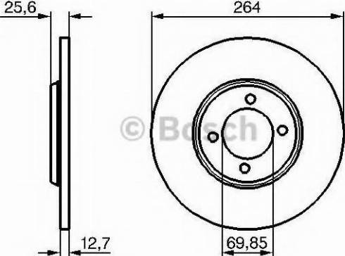 BOSCH 0 986 478 688 - Гальмівний диск autozip.com.ua