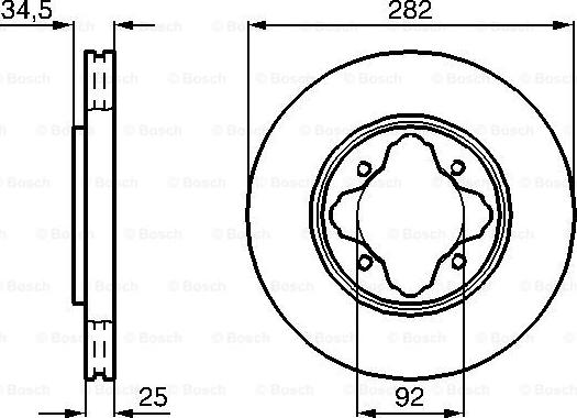 BOSCH 0 986 478 634 - Гальмівний диск autozip.com.ua