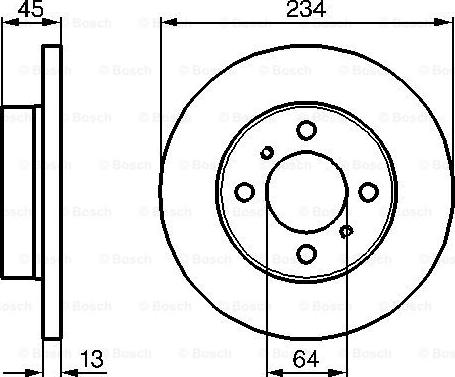 BOSCH 0 986 478 636 - Гальмівний диск autozip.com.ua