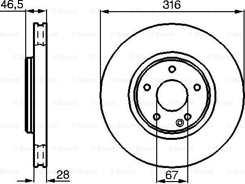 BOSCH 0 986 478 625 - Гальмівний диск autozip.com.ua