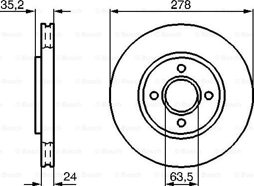 BOSCH 0 986 478 670 - Гальмівний диск autozip.com.ua