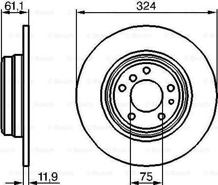 BOSCH 0 986 478 095 - Гальмівний диск autozip.com.ua
