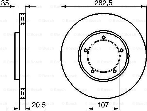 BOSCH 0 986 478 097 - Гальмівний диск autozip.com.ua