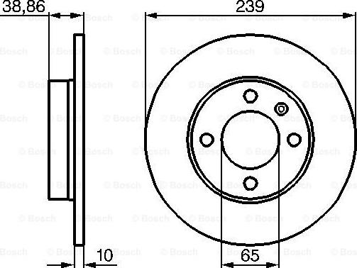 BOSCH 0 986 478 010 - Гальмівний диск autozip.com.ua