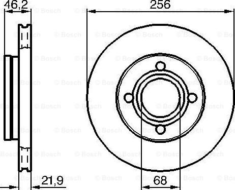 BOSCH 0 986 478 018 - Гальмівний диск autozip.com.ua