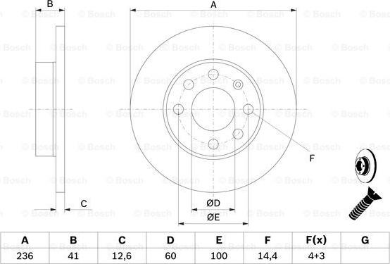 BOSCH 0 986 478 081 - Гальмівний диск autozip.com.ua