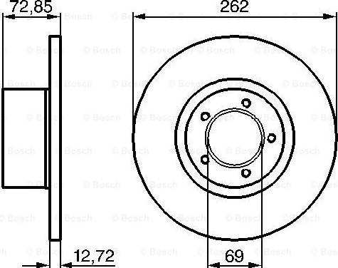 BOSCH 0 986 478 077 - Гальмівний диск autozip.com.ua