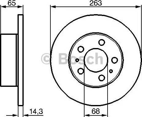 BOSCH 0 986 478 144 - Гальмівний диск autozip.com.ua