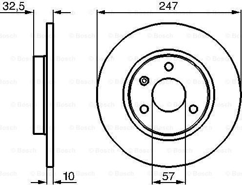 BOSCH 0 986 478 142 - Гальмівний диск autozip.com.ua