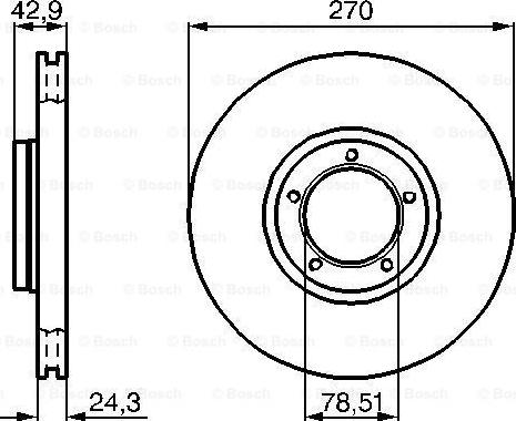 BOSCH 0 986 478 166 - Гальмівний диск autozip.com.ua