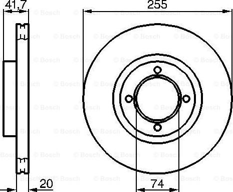 BOSCH 0 986 478 106 - Гальмівний диск autozip.com.ua